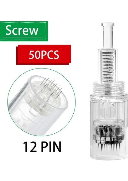 50 Adet Vida 12 Pin 100/10 Adet Dr.imp Kalem Vidası Mikro Iğneler Derma Kalemi Mikro Iğne Kartuşu Derma Silindiri 9 Pin/12 Pin/36 Pin/3d/5d Nano Cilt Bakımı (Yurt Dışından) fiyatları