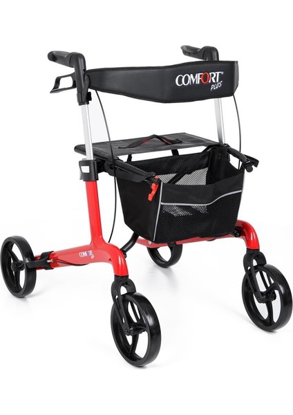 Plus Spirit X4 Carbon Fiber Rolatör Yürüteç Kırmızı