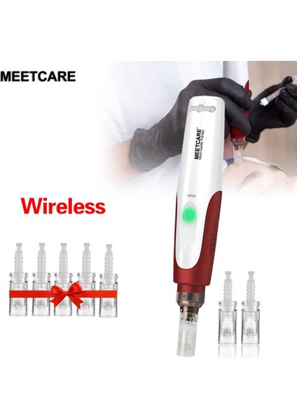 Withbox 5 Adet 24PIN Kablosuz Derma Mikro Iğne Kalemi Mikro Iğne Otomatik Mezoterapi Mikro Iğne Kalemi Anti Pul Pul Gözenekleri Küçültmek Terapi Mts Kartuşu (Yurt Dışından)