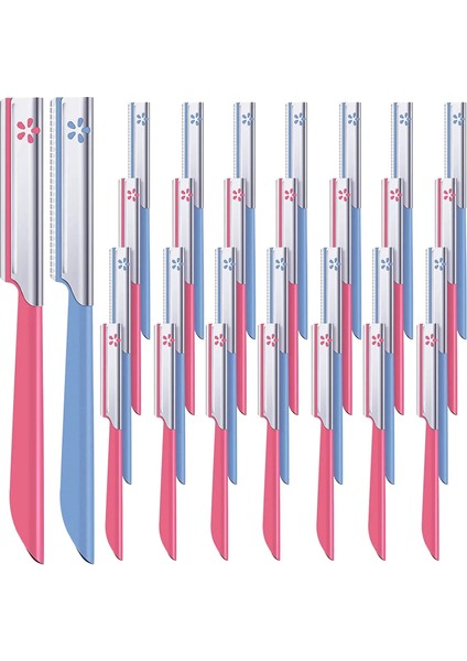 5 Pembe Kaş Jilet Kadınlar Için Yüz Tıraş Makinesi Düz Jilet Kaş Kaş Düzeltici Bakım Traş Makineleri Dermaplaning Aracı Kapaklı (Yurt Dışından)