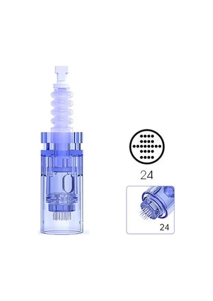 24 Pin (1 Adet) Dr.pen Dermapen Ekai Orijinal Üretici A6 Derma Pen Pmu&mts Iğne Kartuşları 1 3 5 7 9 12 24 36 42 Pin Nano Drpen A6 Için (Yurt Dışından)