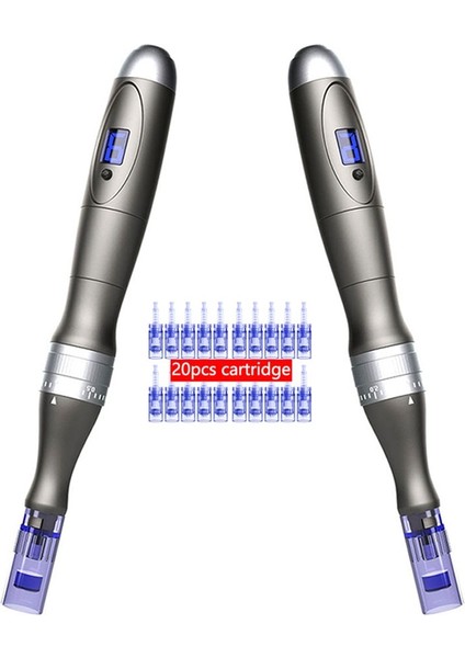 20 Adet 12 Pıns Orijinal Kablosuz Dermapen Ultima X6 Profesyonel Mikro Iğneleme Kalemi ile 20 Adet Dövme Iğne Kartuşları Cilt Bakım Kalemi Güzellik Makinesi (Yurt Dışından)