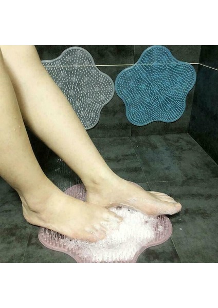 Mavi 1 Adet Silikon Banyo Paspasları Tembel Insanlar Banyo Artefakt Sırt Masaj Minderi Taban Kaymaz Masaj Yastığı Ayak Yıkama Banyo Mat (Yurt Dışından) indirimleri