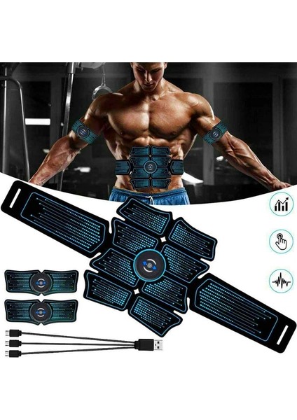 USB Şarj Ems Fitness Kemeri Karın Kas Macunu Karın Kas Eğitimi Enstrüman Ev Spor Fitness Ekipmanları Taşınabilir USB (Yurt Dışından) fiyatları