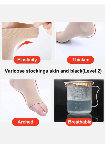 Kısa Çorap Siyah Xxl Cofoe Seviye 2 Tıbbi Varisli Damar Çorapları Elastik Çorap Uyluk Burnu Açık Antitrombotik Basınç Erkekler ve Kadınlar Için Buzağı Damarları (Yurt Dışından) fırsatları