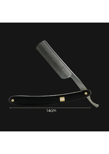 Black-G 1p Kesim Boğaz Düz Jilet Ahşap Profesyonel Berber Jileti Premium Kalite Tek Bıçaklı Düz Kenarlı Jilet Sakal Tıraş Bıçağı (Yurt Dışından)