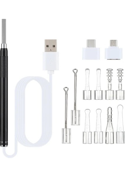 Tip A-3.5mm 3.5mm Hd Görsel Kulak Endoskop 3 In 1 USB Otoskop Kulak Kiri Temizleme Muayene Kamerası Kulak Kiri Temizleme Araçları Android Telefon Pc Için (Yurt Dışından)