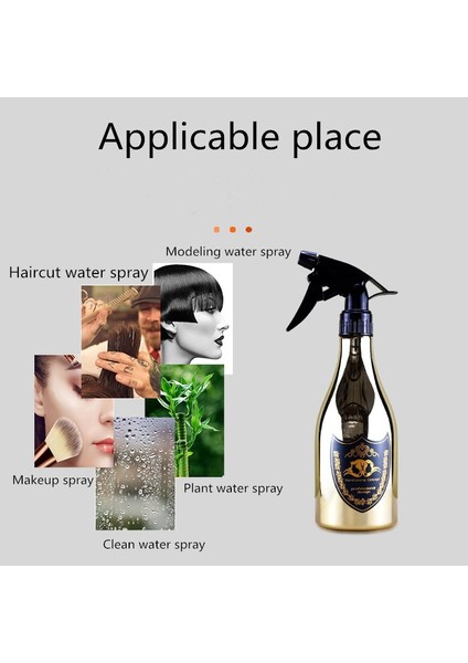 PH014-GOLDEN 550/500ML Kuaförlük Ince Sis Sprey Şişesi Salon Berber Aletleri Su Püskürtücü Berber Profesyonel Galvanik Sulama Kabı (Yurt Dışından)