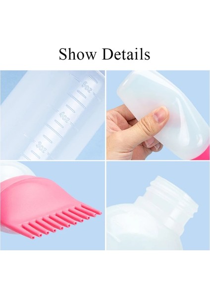 Pembe 120 ml Saç Boyası Aplikatör Şişeleri Plastik Şampuan Şişesi Saç Boyama Leke Aracı Kuaförlük Malzemeleri (Yurt Dışından) fırsatları