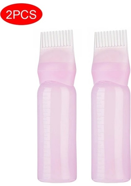 2 Adet Pembe 1 Adet Saç Boyası Aplikatör Şişeleri Plastik Doldurulabilir Boyama Şampuan Şişesi Yağ Tarak Fırça Şekillendirici Aracı Saç Boyama Saç Araçları (Yurt Dışından)
