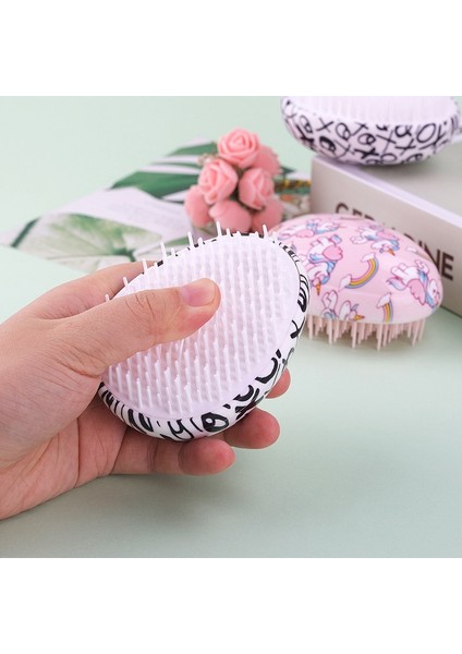 Stil 7 Sevimli Yumurta Tarak, Anti-Statik Masaj Saç Fırçası Detangle Duş Salonu Şekillendirici Düz Kıvırcık Taşınabilir Unicorn Karikatür Baskılı (Yurt Dışından) indirimleri