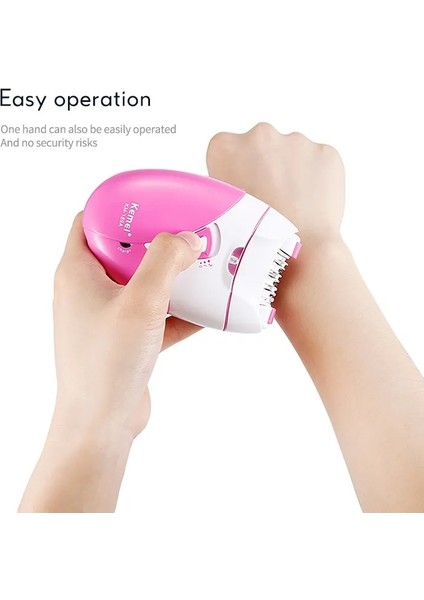 Kutu ile Kemei 189A Kadın Ağrısız Epilatör Şarj Edilebilir Vücut Epilasyon Makinesi Elektrikli Tıraş Özel Parça Bikini Koltukaltı Epilasyon (Yurt Dışından) fiyatları