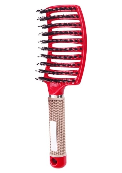 Kızıl Saç Fırçası Saç Tarak Dolaşık Açıcı Saç Fırçası Kıl ve Naylon Kadın Islak Masaj Tarak Kıvırcık Kuaförlük Salon Şekillendirici Araçları (Yurt Dışından)