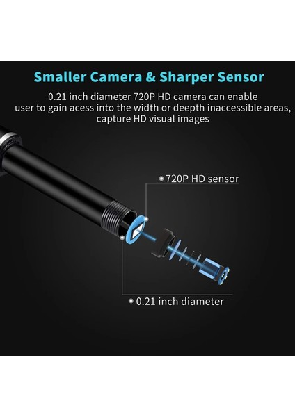 Mavi 1.3mp Wifi Tıbbi USB 720 P Hd Görsel Kulak Endoskop Otoskop Kaşık Kamera Borescope Android Pc Ios Tablet Iphone Kulak Seçici Aracı (Yurt Dışından)
