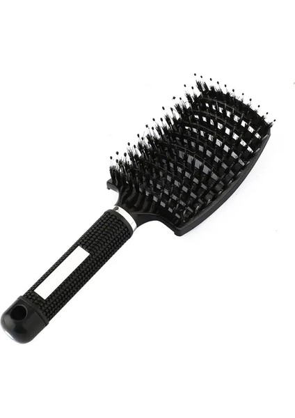 Siyah Kadın Saç Derisi Masaj Tarak Kıl Naylon Saç Fırçası Islak Kıvırcık Detangle Saç Fırçası Salon Kuaför Kuaförlük Şekillendirici Araçları (Yurt Dışından)
