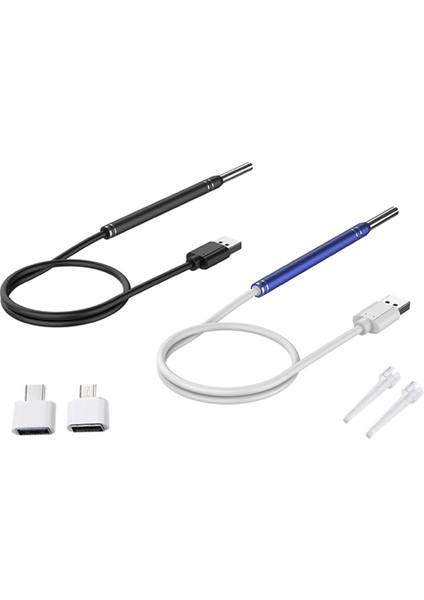 3 In 1 Akıllı Görsel Earpick Endoskop Kaşık Kulak Temizleyici Kamera Otoskop Kulak Kiri Sökücü Kulak Kiri Temizleme Aracı Desteği Android Pc Tip-C (Yurt Dışından)