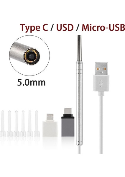 3 In 1 Akıllı Görsel Earpick Endoskop Kaşık Kulak Temizleyici Kamera Otoskop Kulak Kiri Sökücü Kulak Kiri Temizleme Aracı Desteği Android Pc Tip-C (Yurt Dışından) fiyatları