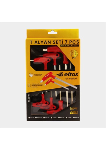 Eltos T Allen Anahtar Takımı 7 Pc TAS007