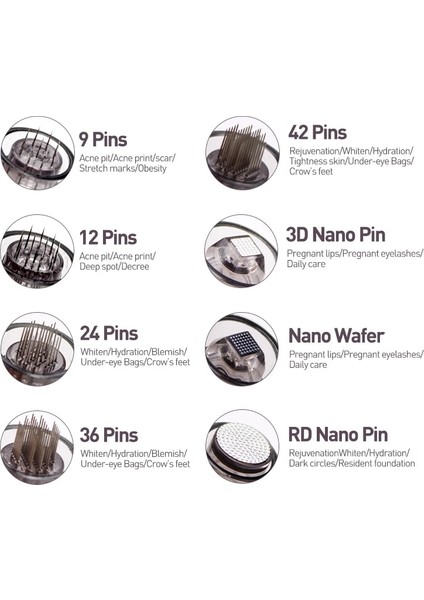 10 Adet Nano Rd Iğne Kartuşları Süngü Kartuşları 12 24 36 42 Pin Nano Iğne Mikro Cilt Iğneleme Dr Pen A7 ile Uyumlu (Yurt Dışından)
