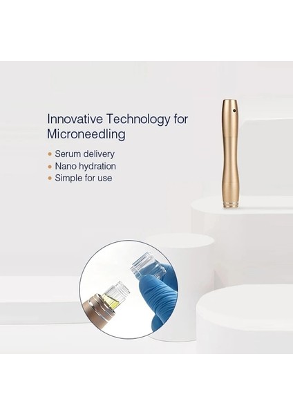 12PINS 0.25MM 10 Adet Yenilikçi Glopen Dermapen Cilt Aracı Nano Microneedle Serum Dağıtım Makinesi Aplikatör (Yurt Dışından) modelleri