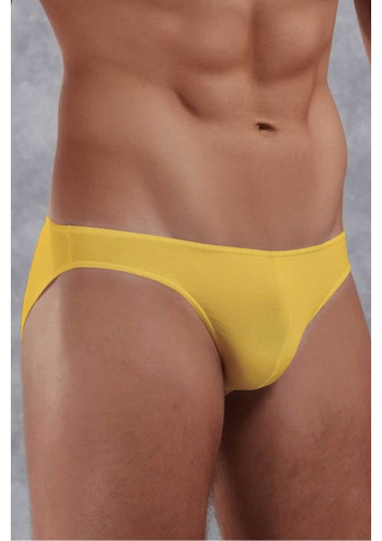 1281 ERKEK MODAL İNCE BEL BANTLI SARI SLİP