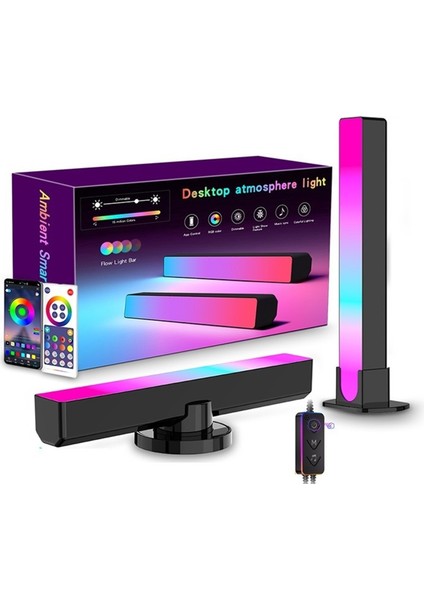 Ozma 2 Adet Masaüstü Bluetooth Müzik Sensörü Senfoni Işığı (Yurt Dışından)