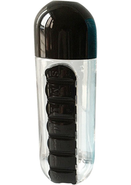 Gahome Açık Taşınabilir Tritan Hap Kutusu Su Bardağı ile Yedi (Yurt Dışından)