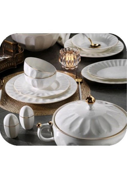 60 Parça Lotus Gold Yemek Takımı
