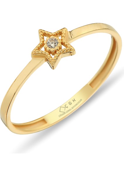 Çıtır Yıldız Altın Yüzük