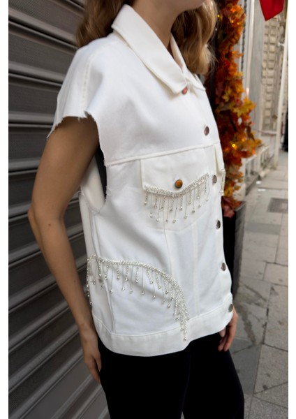 Kadın Tasarım Taşlı Kot Ceket fırsatları