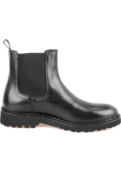 Malita Siyah Erkek Lastikli Deri Chelsea Bot modelleri