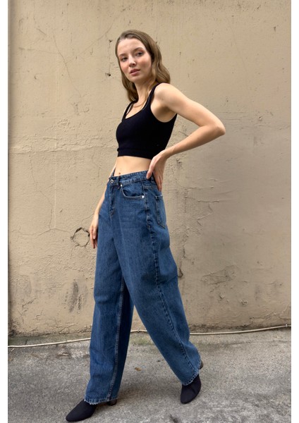Kadın Yüksek Bel Bol Jeans fiyatları