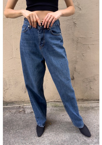 Kadın Yüksek Bel Bol Jeans modelleri