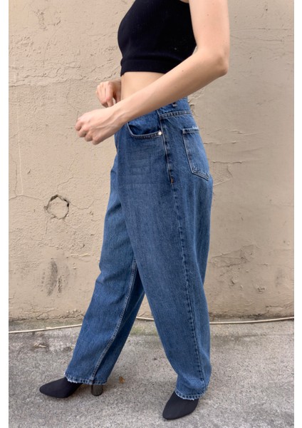Kadın Yüksek Bel Bol Jeans fırsatları