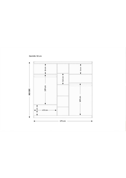 Sunroyal Concept Inci 5 Kapak Gardırop