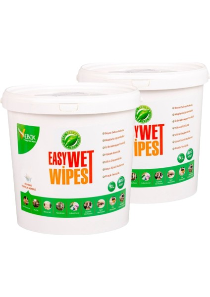 Easy Wet Wipes Kova Islak Mendil Beyaz Sabun Kokulu Eko 2'li 600 Adet