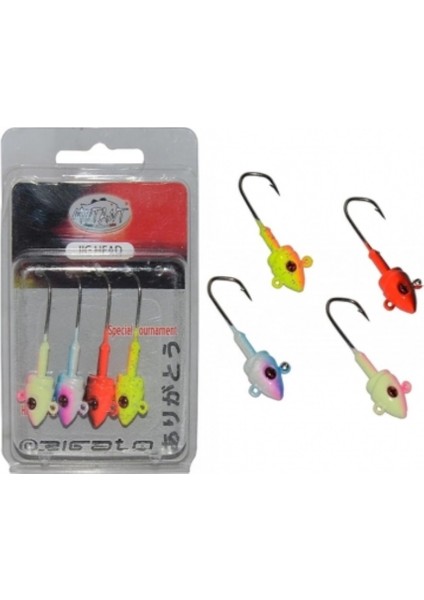 Jig Head 7gr 6412 Body 4lü Mix Set Çift Yönlü Zoka Seti