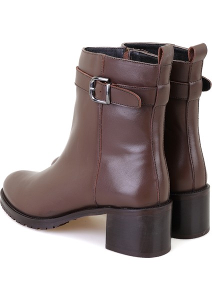 Cosa Kahve Kadın Fermuarlı Topuklu Deri Bot indirimleri