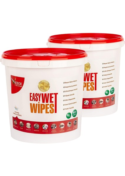 Easy Wet Wipes Kova Islak Mendil Beyaz Sabun Kokulu 2'li 600 Adet