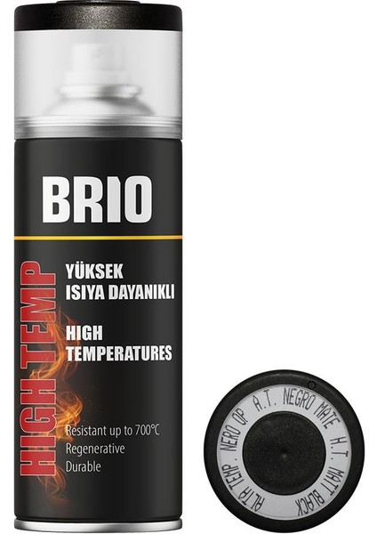 Sprey Boya Siyah Yüksek Isıya Dayanıklı Bh9005M 400 Ml