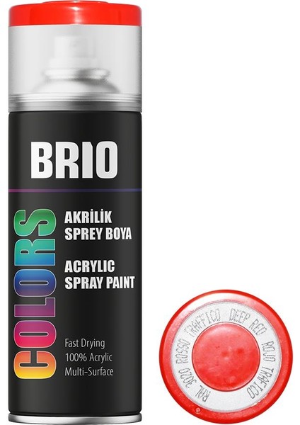 Sprey Boya Akrilik Trafik Kırmızı B3020 400 Ml