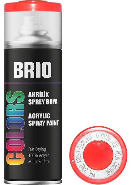 Sprey Boya Akrilik Karmen Kırmızı B3002 400 Ml