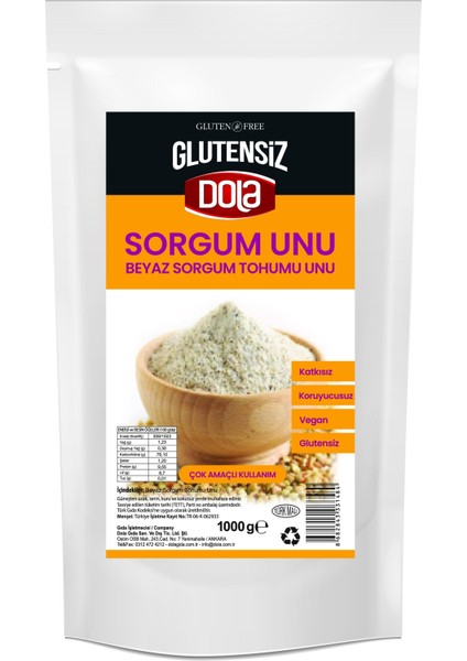 Glutensiz Beyaz Sorgum Unu 1 kg