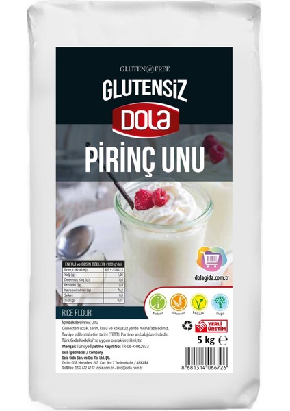 Glutensiz Pirinç Unu 5 kg