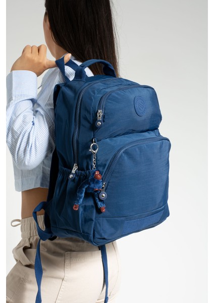 Unisex Suya Dayanıklı Kumaş Laptop Bölmeli 3 Gözlü Okul Seyahat Sırt Çantası