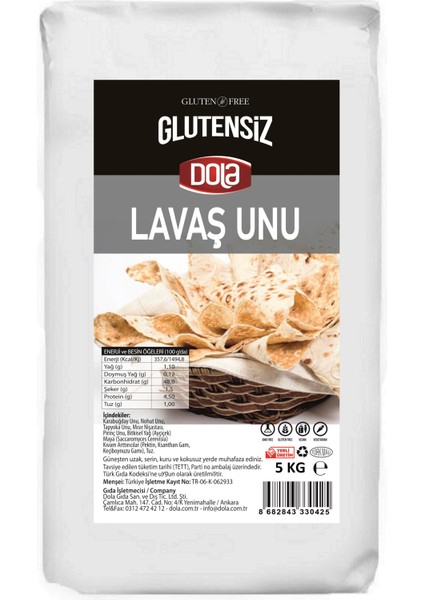 Glutensiz Lavaş Unu 5 kg