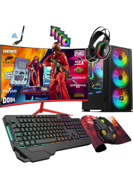 Stella X5 Ryzen 5 3600 16GB 256GB SSD+500GB HDD RX550 23.8" Oyuncu Masaüstü Bilgisayar