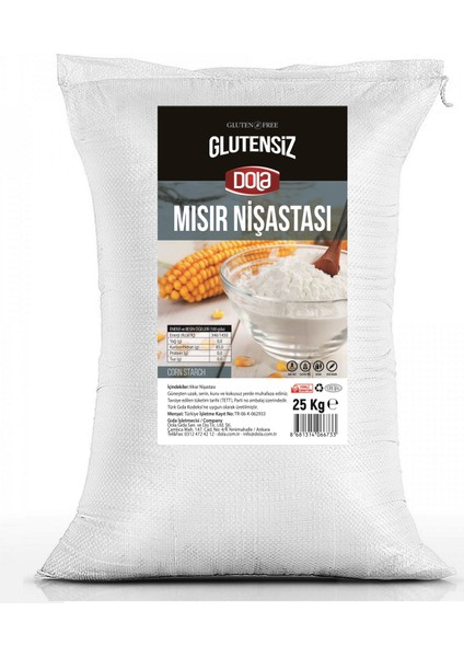 Glutensiz Mısır Nişastası 25 kg