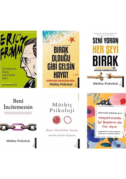 Bırak Olduğun Gibi Gelsin Hayat - Seni Yoran Her Şeyi Bırak - Beni İncitemezsin - Hayır Diyebilme Sanatı - 5 Kitap + 1 Ajanda