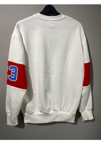 Unısex Oversize Şardonlu Chicago 23 Baskılı Sweat